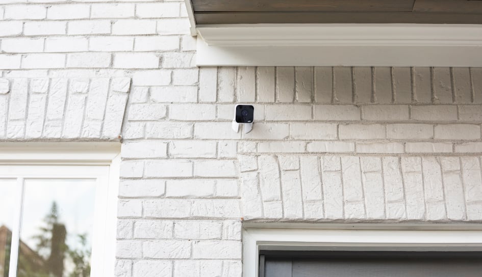 ADT outdoor camera on a Joliet home